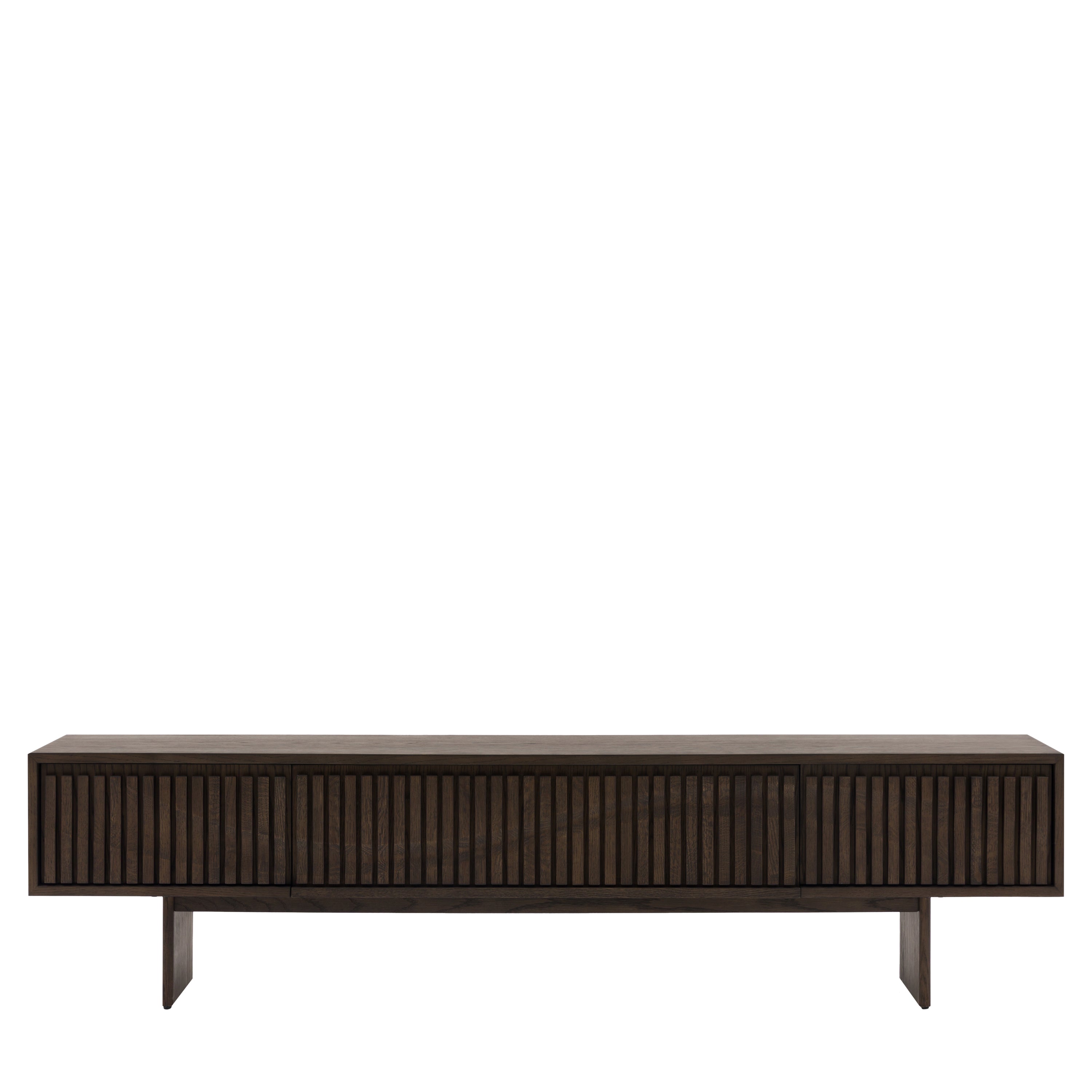 Walnut TV unit with minimalist interior styling