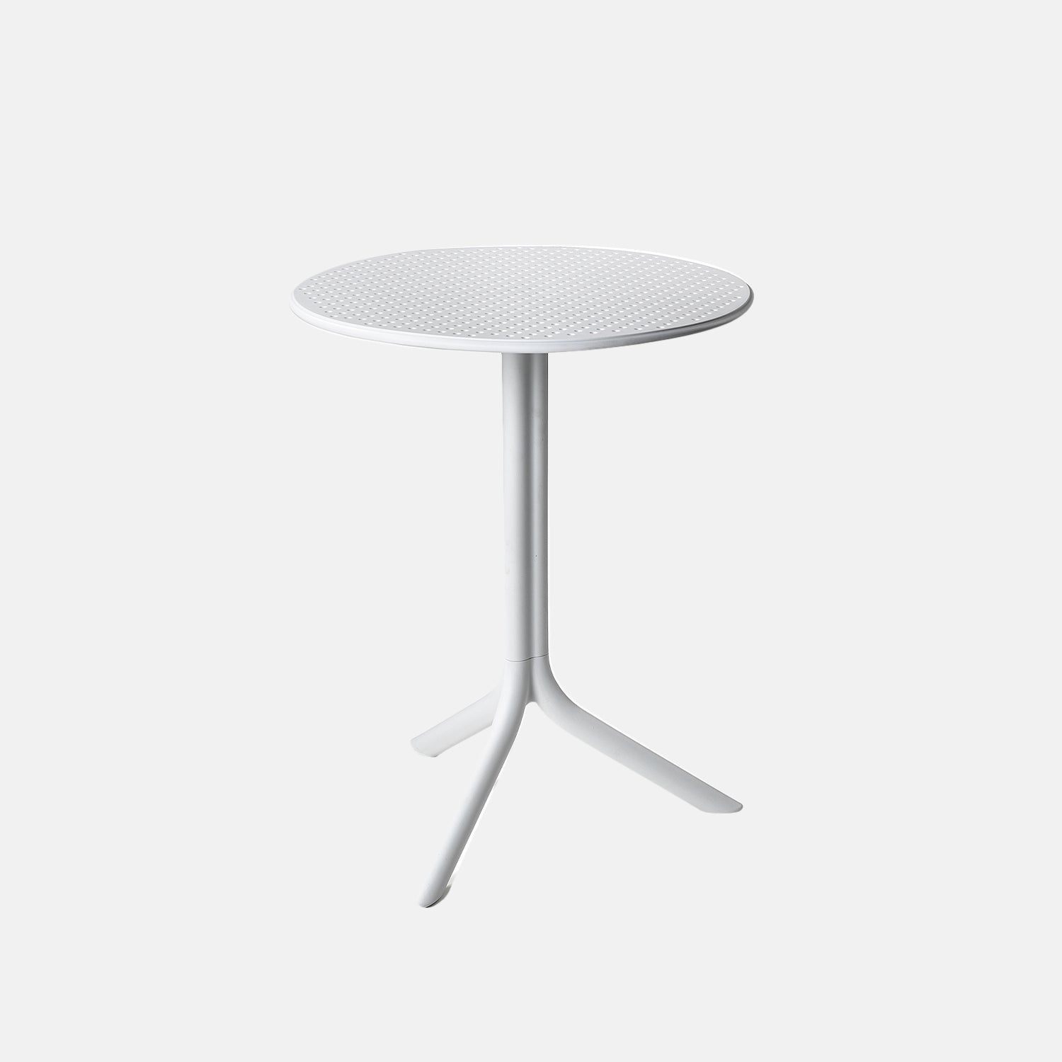 Bianco white 40056.00.000 Step garden table with adjustable base.