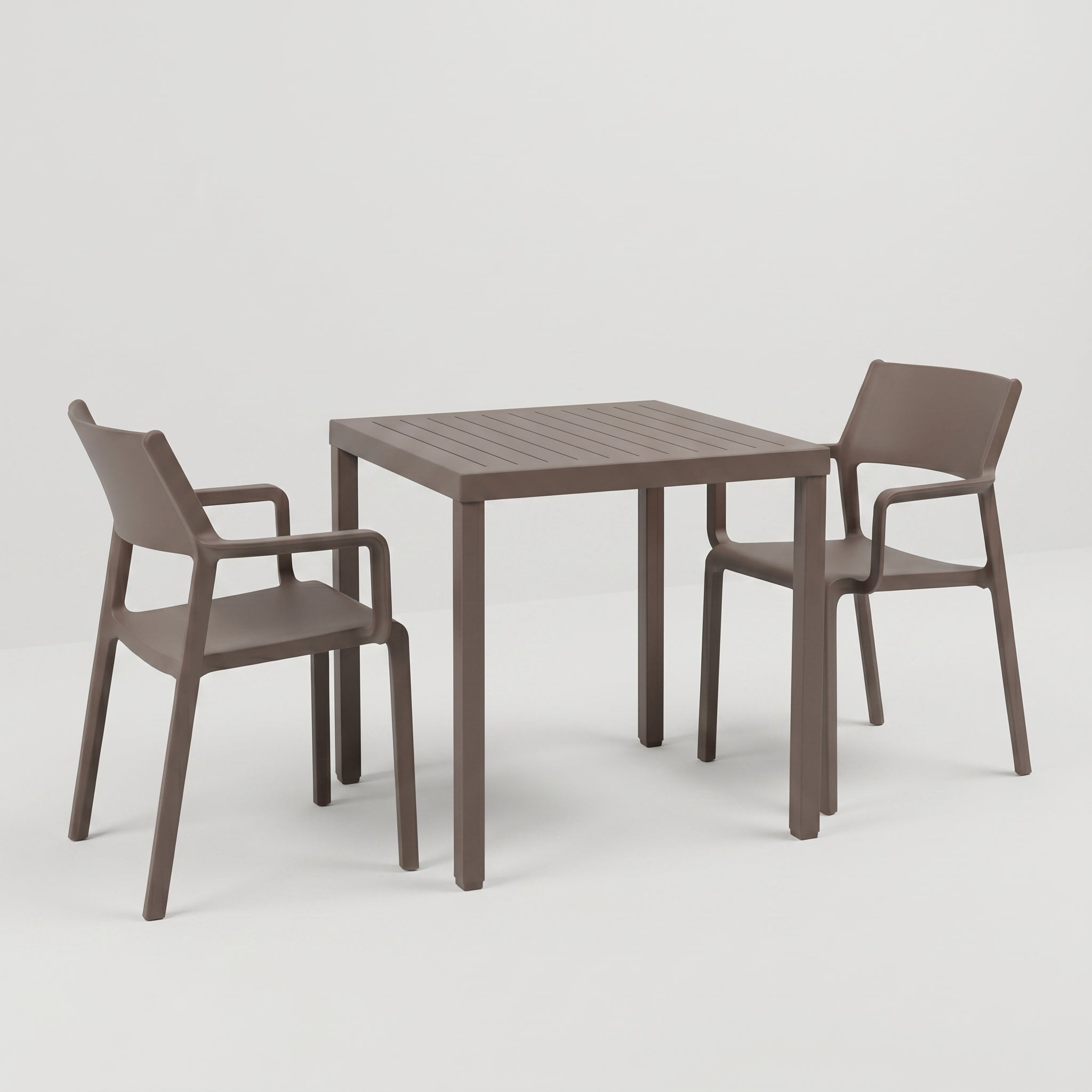 Nardi Dining Set - Cube 70 Table & x2 Trill Armchairs