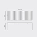 Huge 275cm long garden table - The Tevere can be lengthened from 211cm-275cm easily to add more diners to your outdoor party or BBQ.