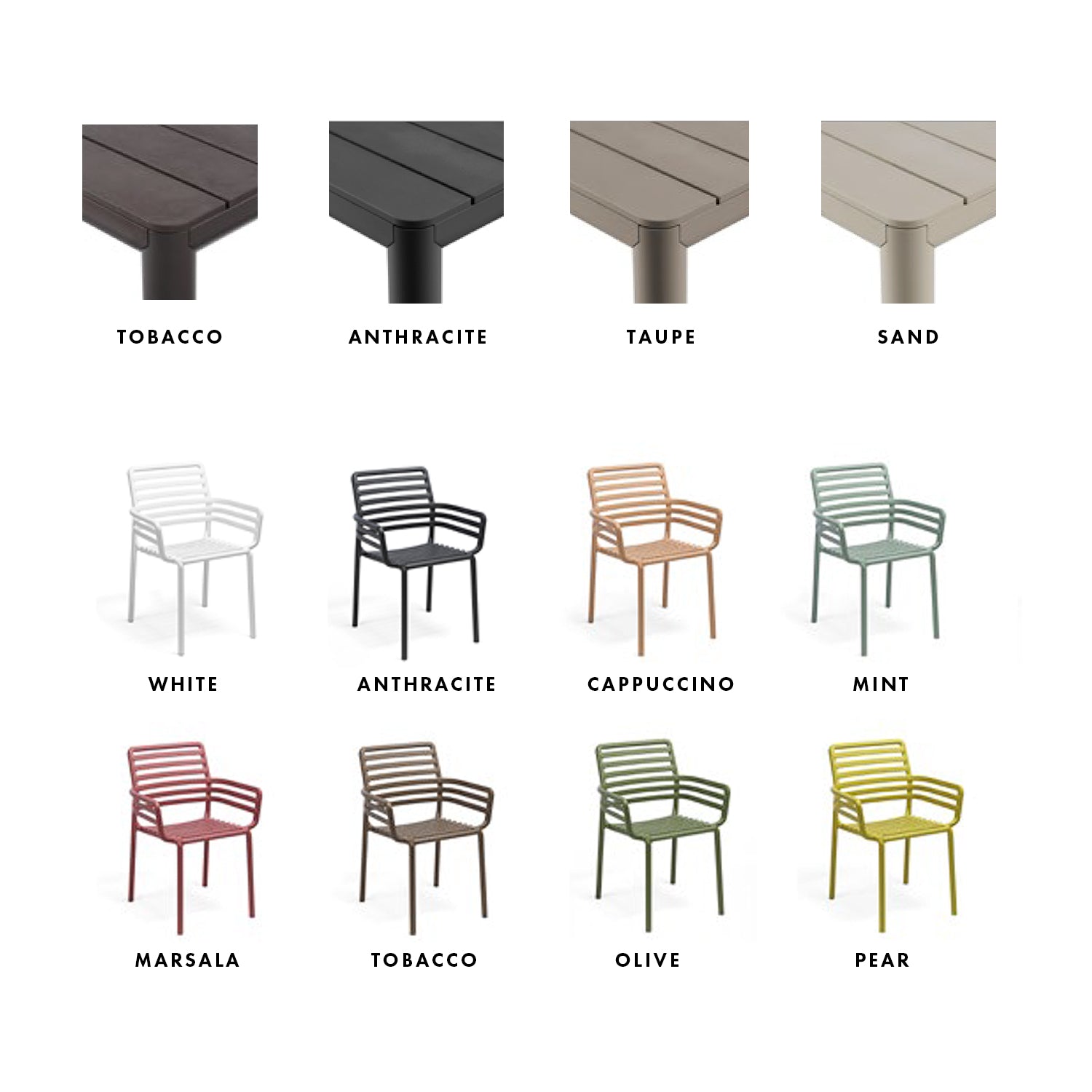 Dining Set - Tevere 147-211cm Extending Table & 6 Doga Armchairs By Nardi Outdoor