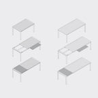 Easy to use table extending mechanism for the Tevere outdoor dining table.