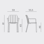 we love the new Tiberina armchair by Nardi Outdoor. Stackable, with non slip feet. Shop online now.