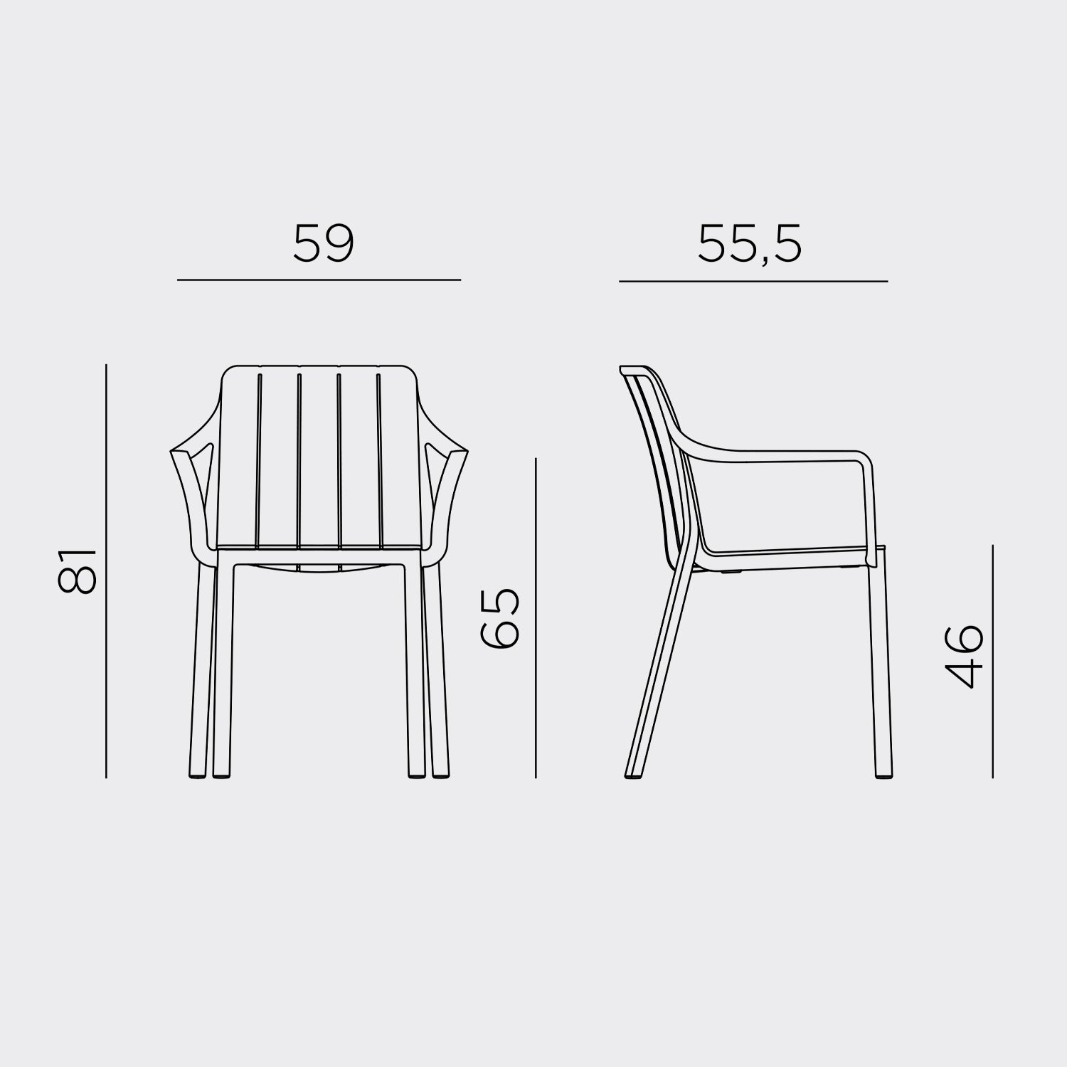 we love the new Tiberina armchair by Nardi Outdoor. Stackable, with non slip feet. Shop online now.