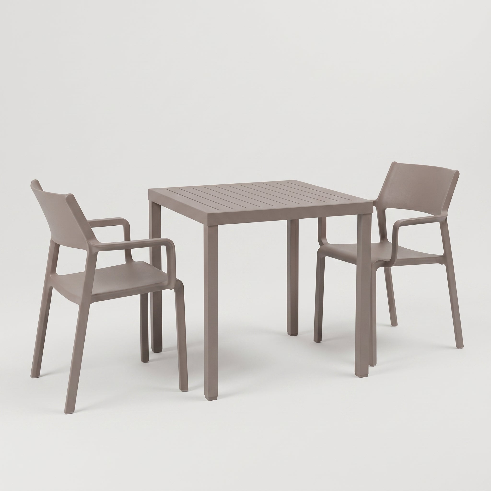 Nardi Dining Set - Cube 70 Table & x2 Trill Armchairs