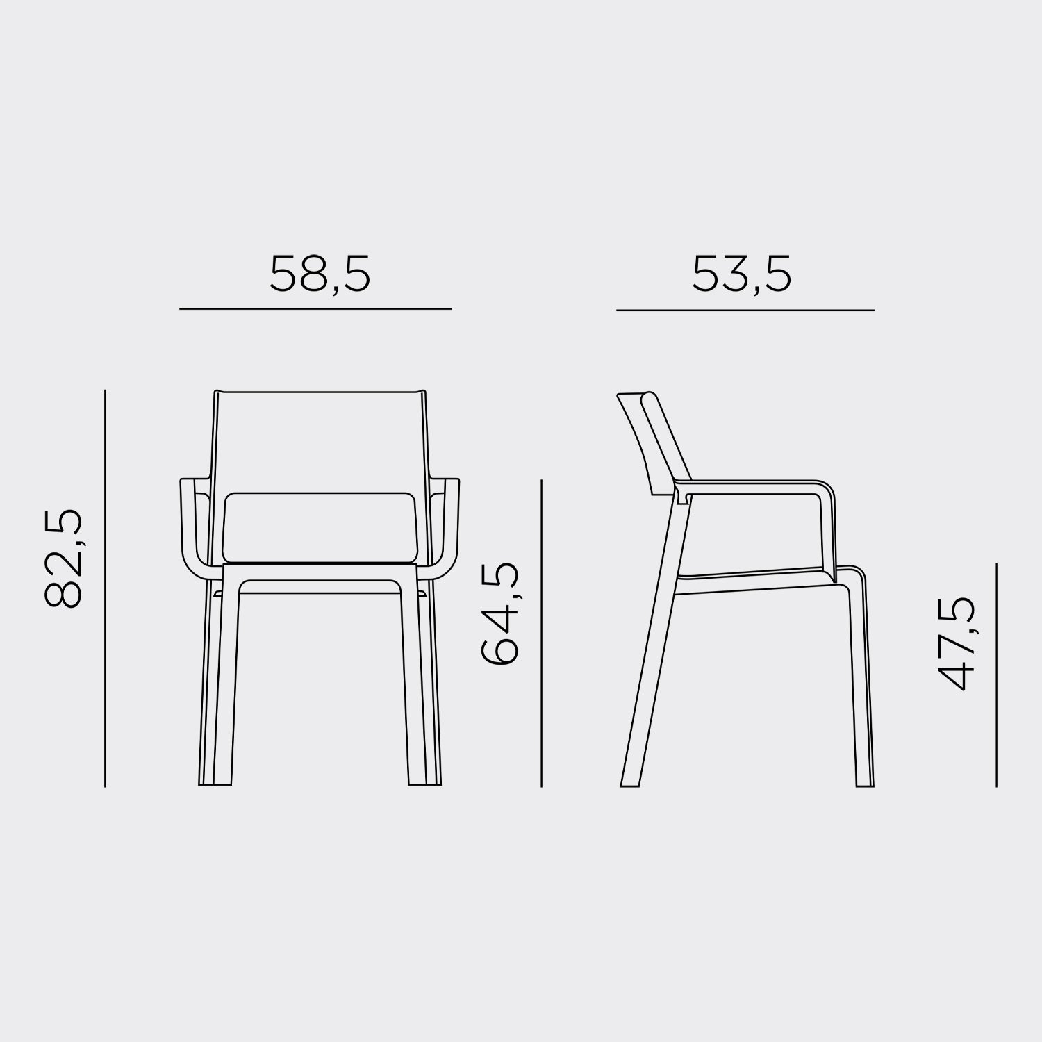 Garden furniture is great until you have to store it! Lucky for you the Trill garden armchair can be stacked easily and with our new covers can be protected for the Winter.