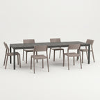 Nardi Dining Set - Rio 210 Extending Table & Trill Armless Chairs