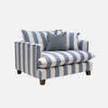 Howth Cuddler Chair In Coastal Ocean Stripe Fabric