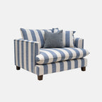 Howth Cuddler Chair In Coastal Ocean Stripe Fabric