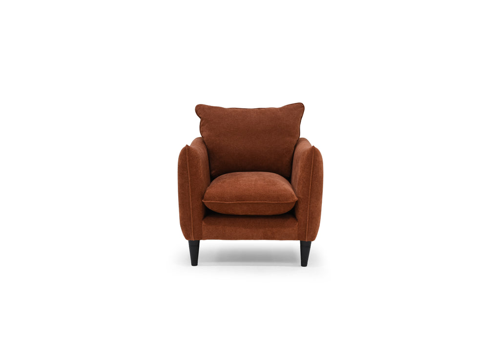 Kenmare Armchair From Vogue Williams Collection In Mini Boucle Rust