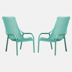 Net lounge set of 2 chairs - Now in 6 colour variations with non slip feet and stackable.