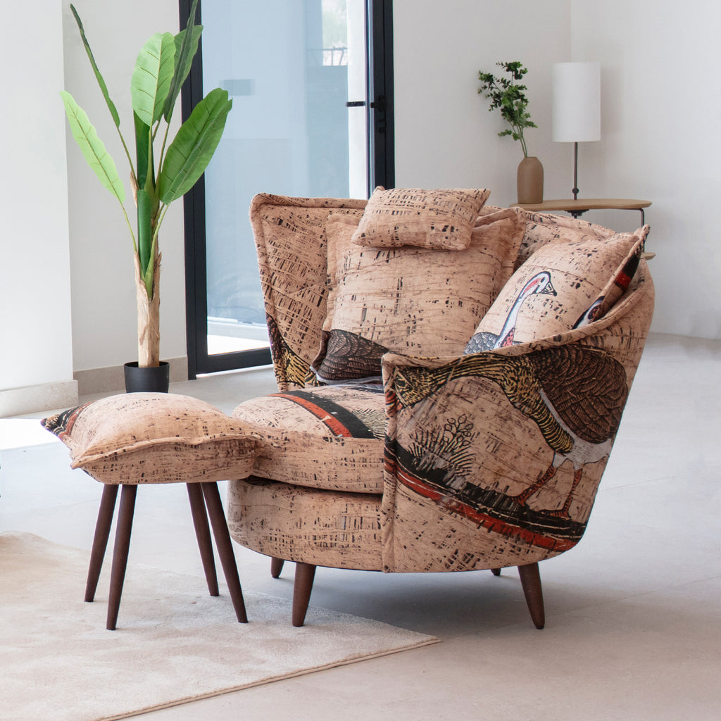 Fama sofas & chairs are built in Spain and can be customised to your favourite fabric and colour finish.