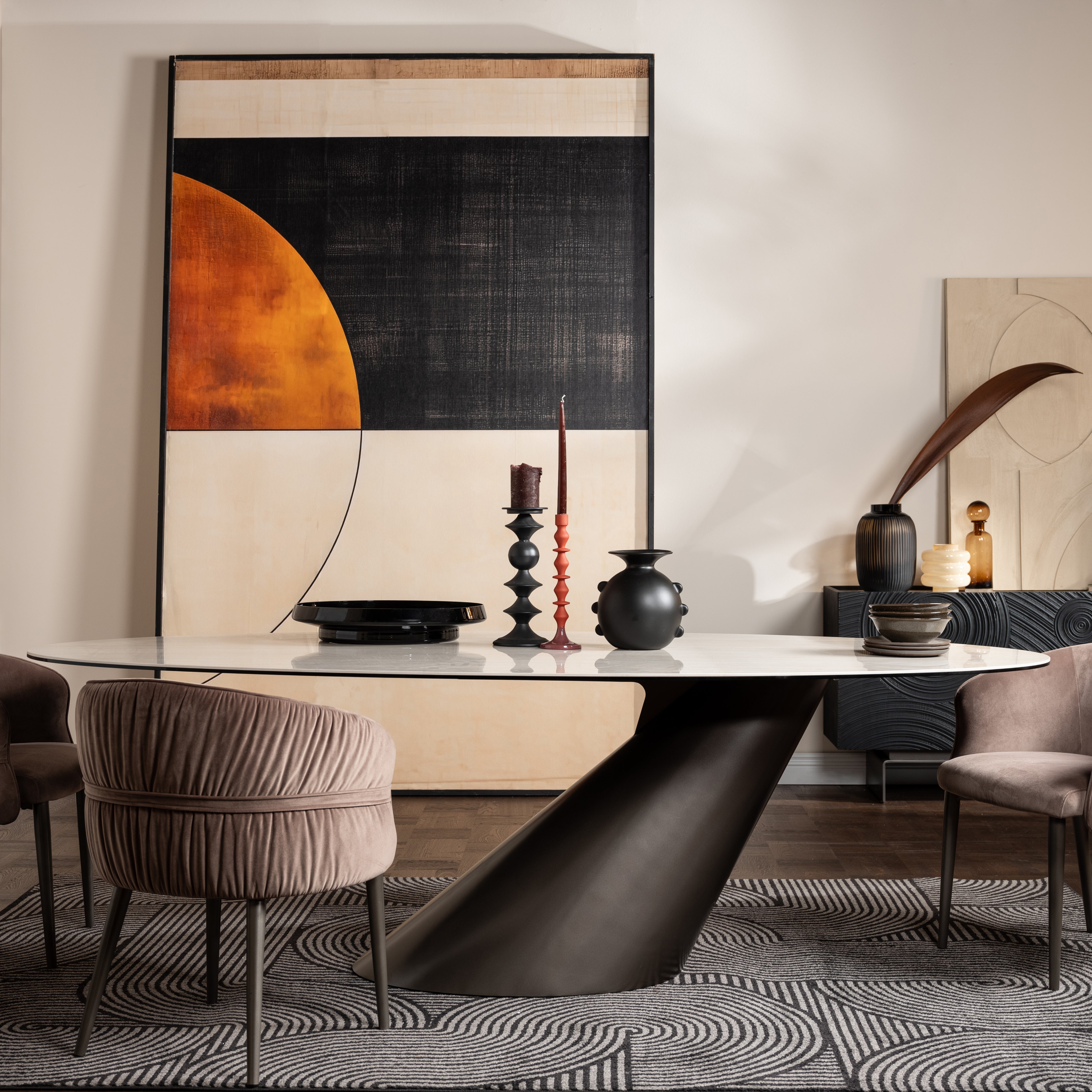 Angel Angled Dining Table 240cm - Seats 10 | BF Home