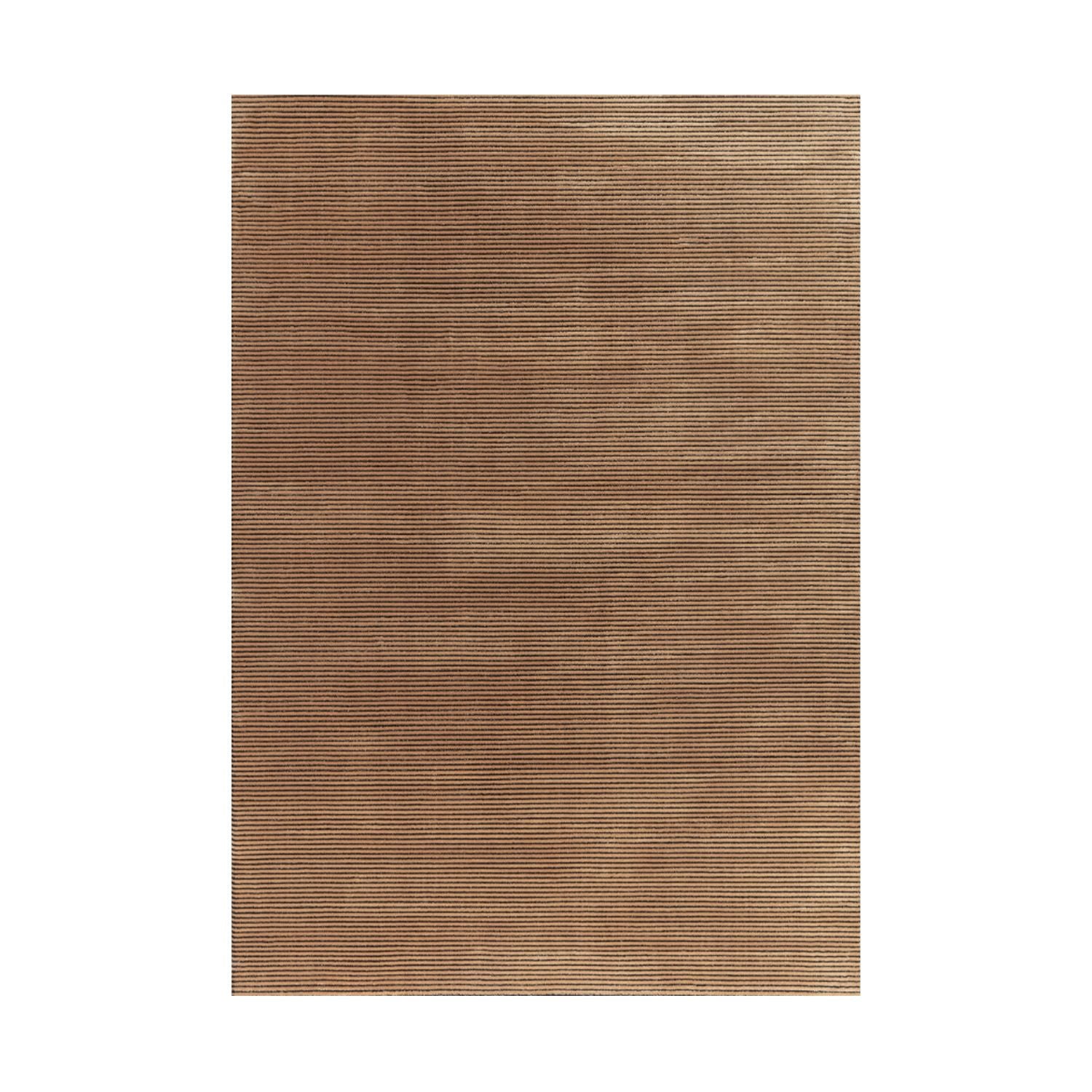 Kuza Floor Rug - Plain Stripe Terracotta