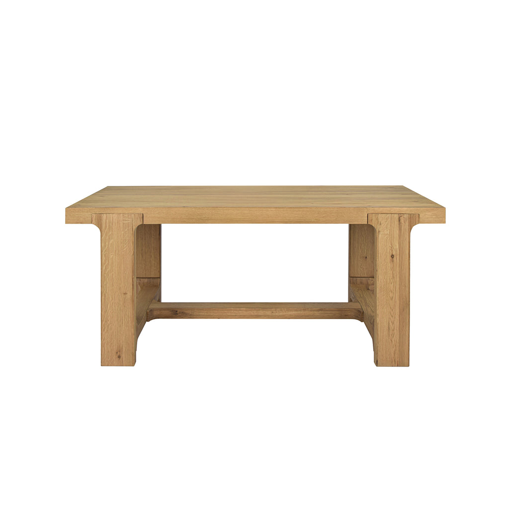 Wooden table on a white background