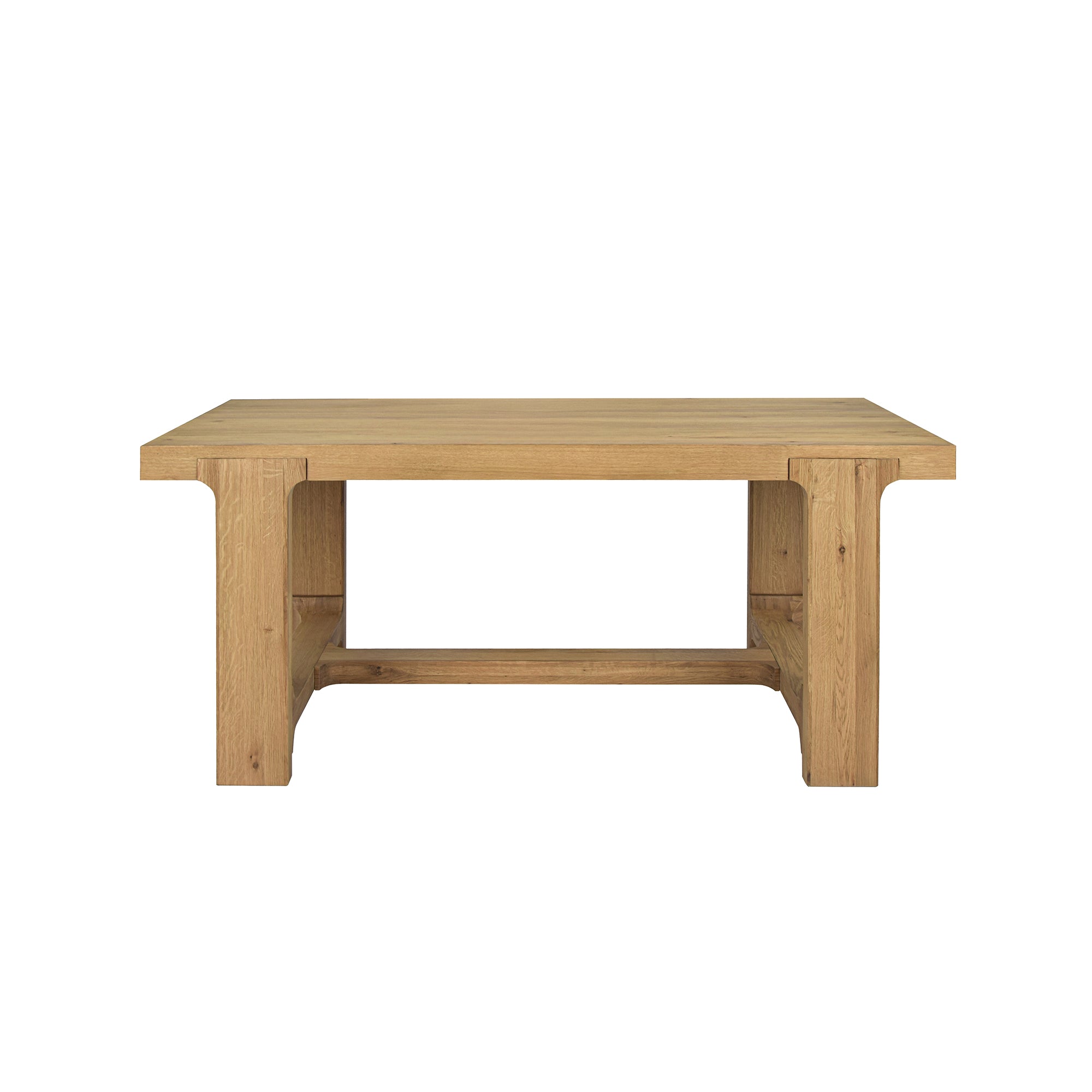 Wooden table on a white background