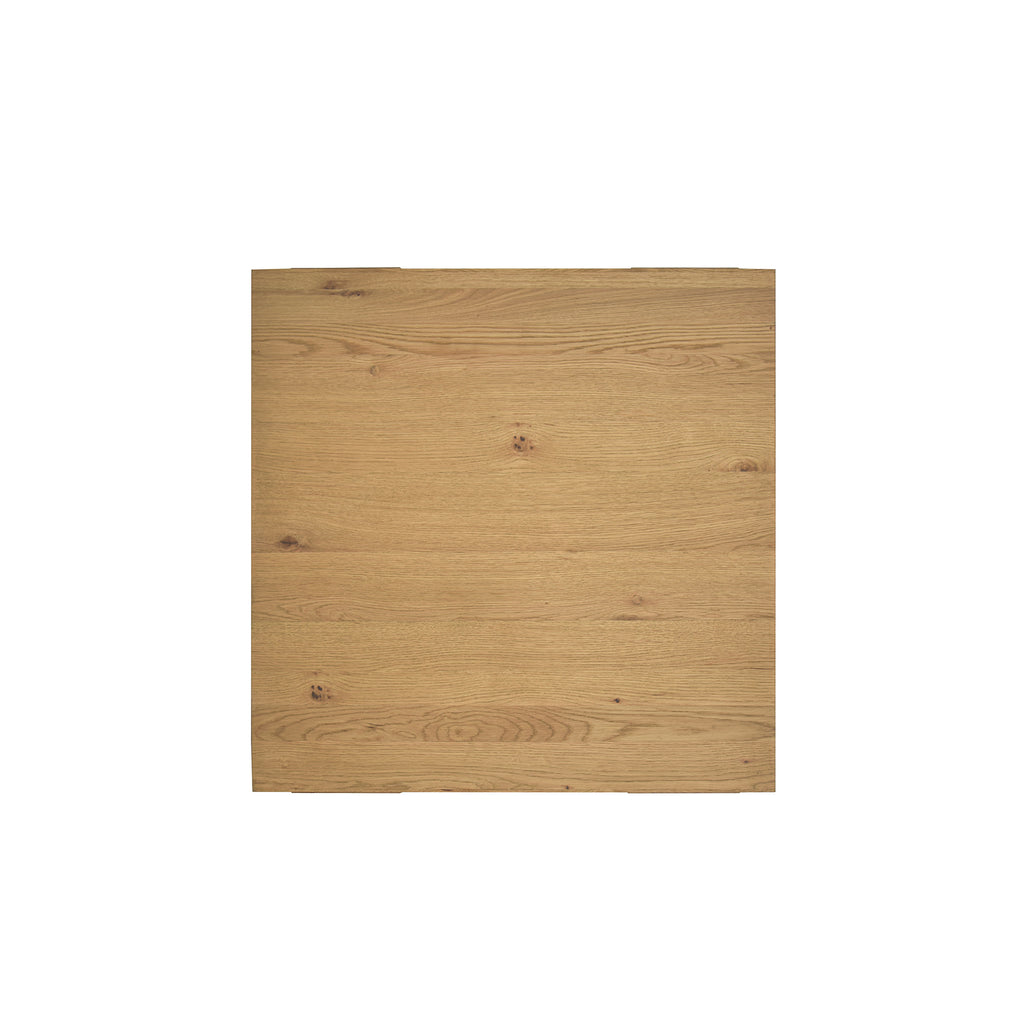 Wooden top with a natural finish on a white background