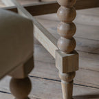 The hand-crafted bobbin detail and beautiful oak Legs & Feet