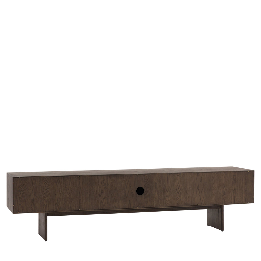 Contemporary walnut TV unit designed for style and organisation