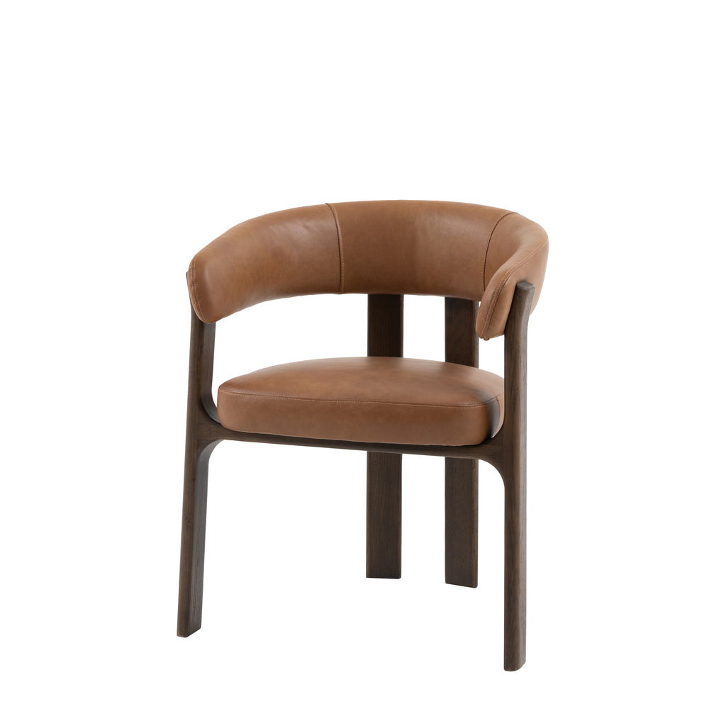 Brown leather chair