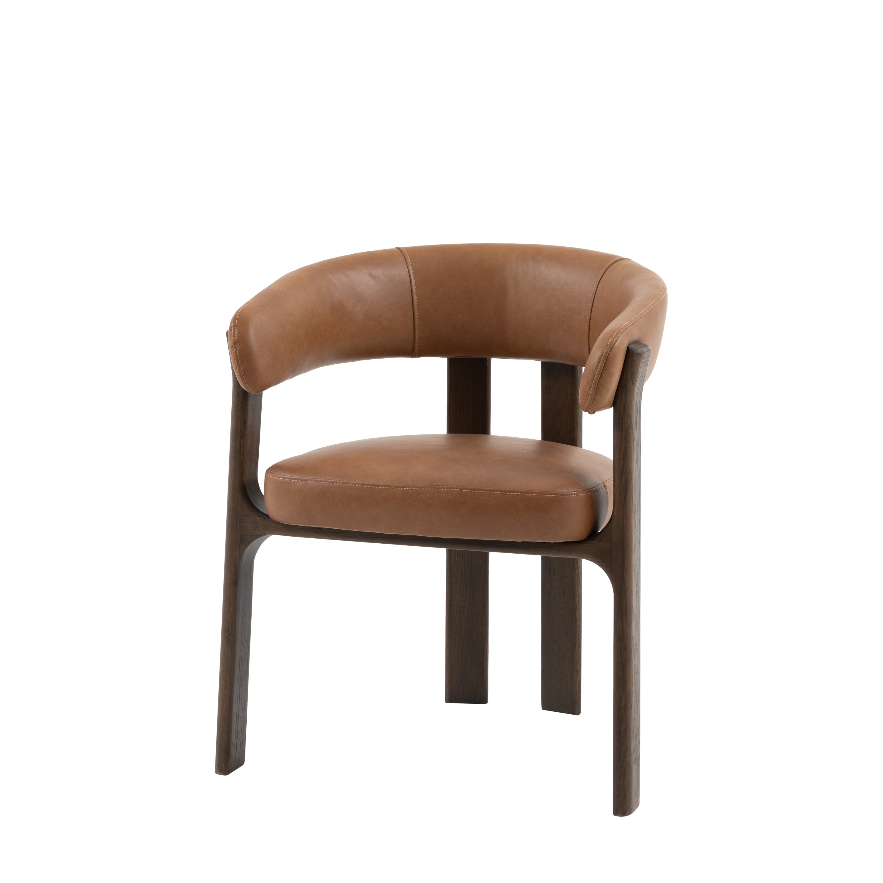 Brown leather chair