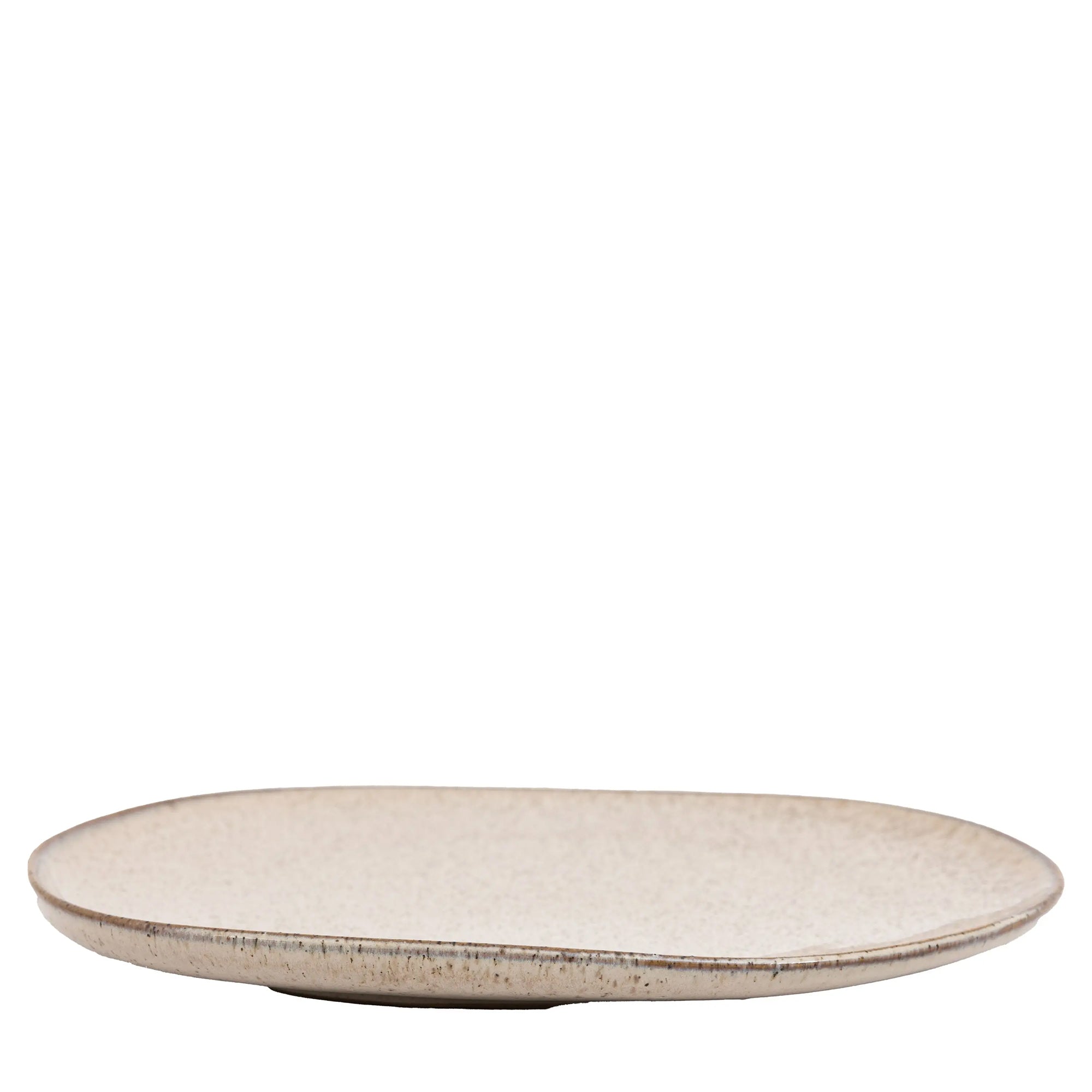 Minimalist white dinner plate with contemporary ceramic finish