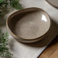 Modern white breakfast bowl for oatmeal and cereal
