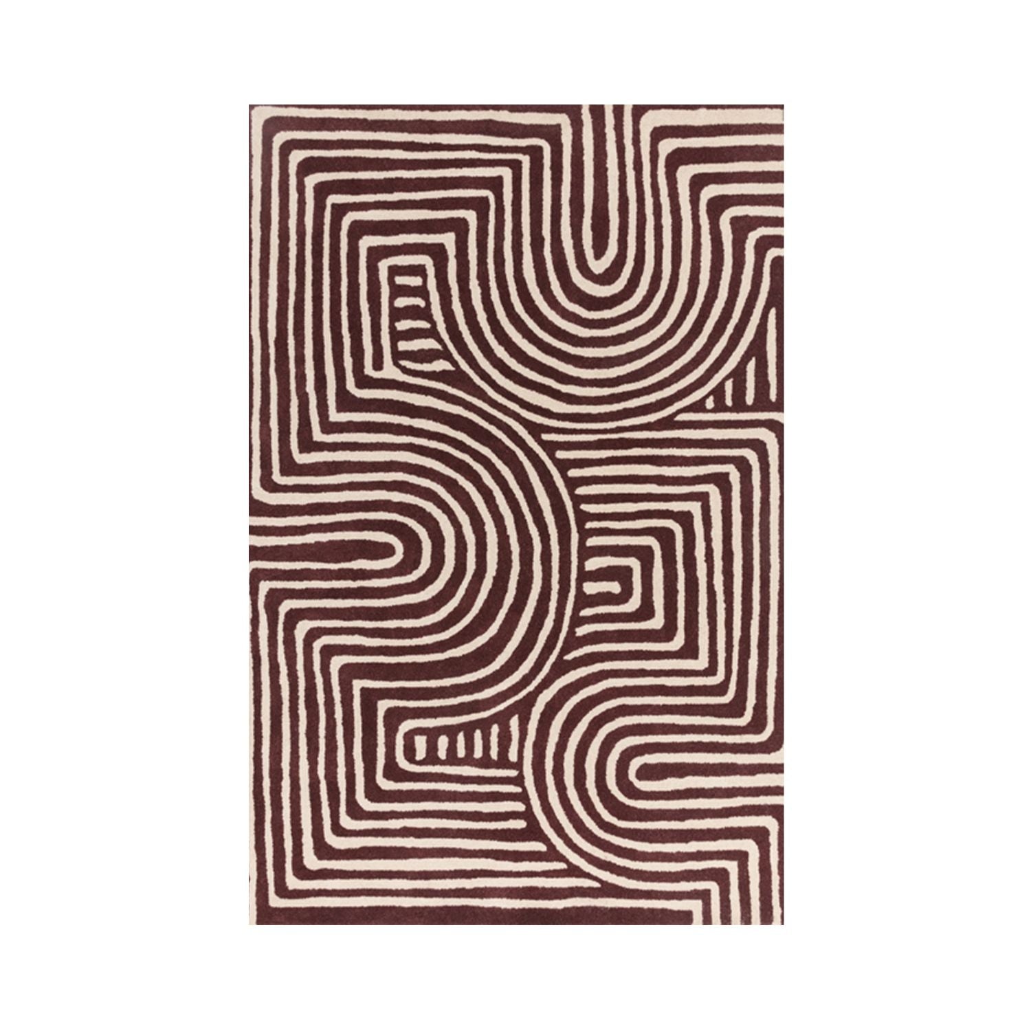 Reef Floor Rug - Curve Plum