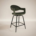Delphine Swivel Bar Stool, Set of 2 - Green Velvet