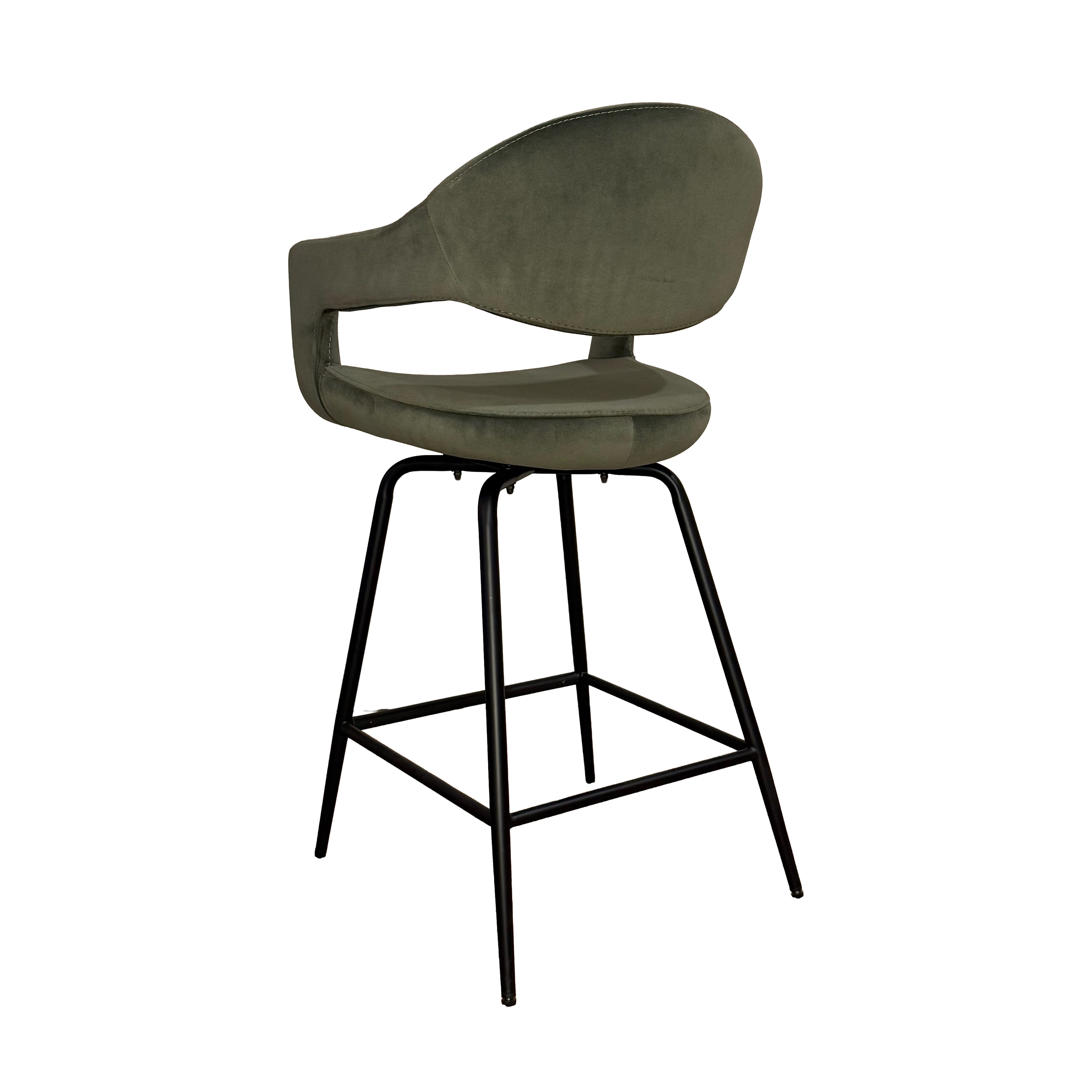 Delphine Bar Stool, Set of 2 - Green Velvet