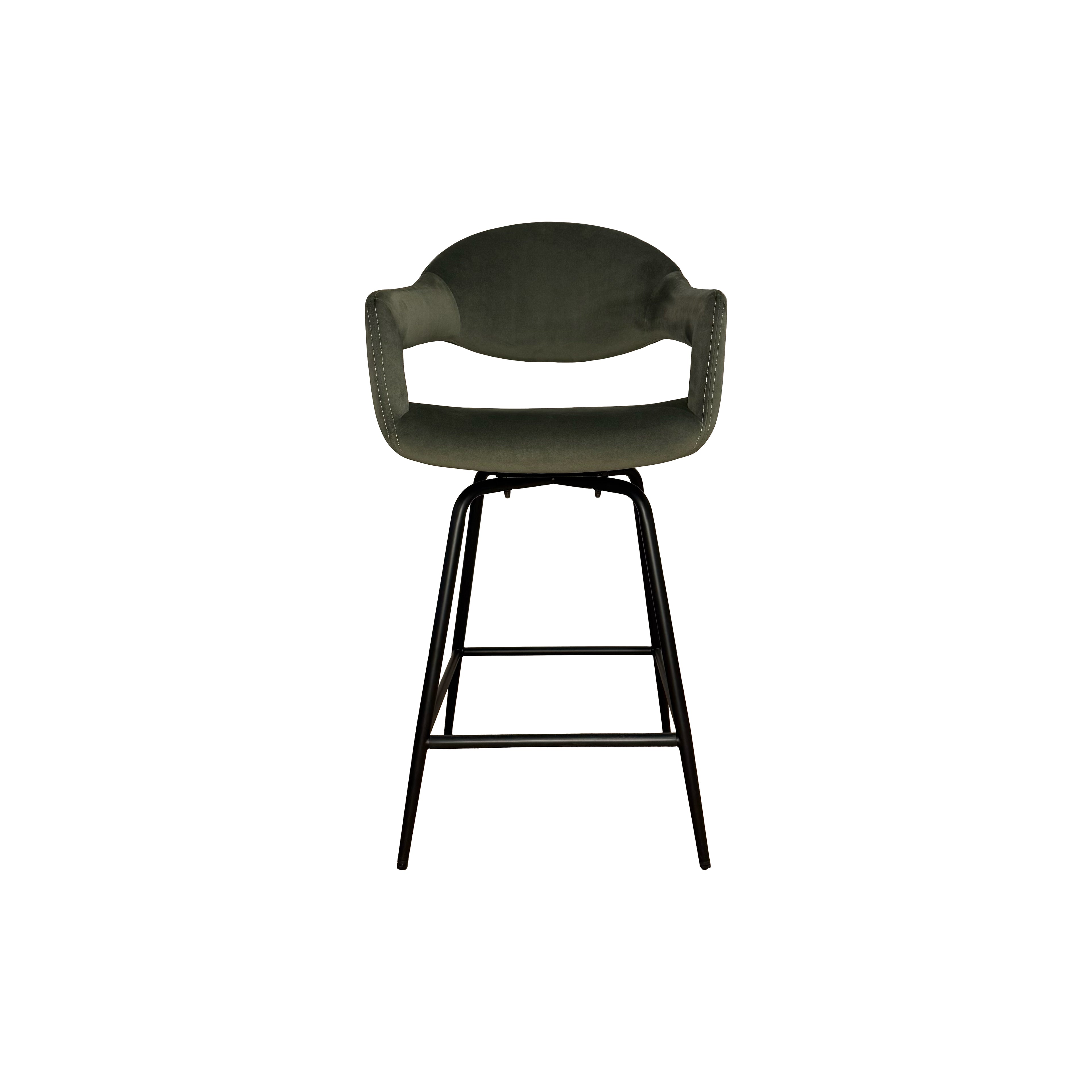 Delphine Bar Stool, Set of 2 - Green Velvet