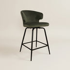 Pearl Bar Stool, Set of 2 - Green Velvet