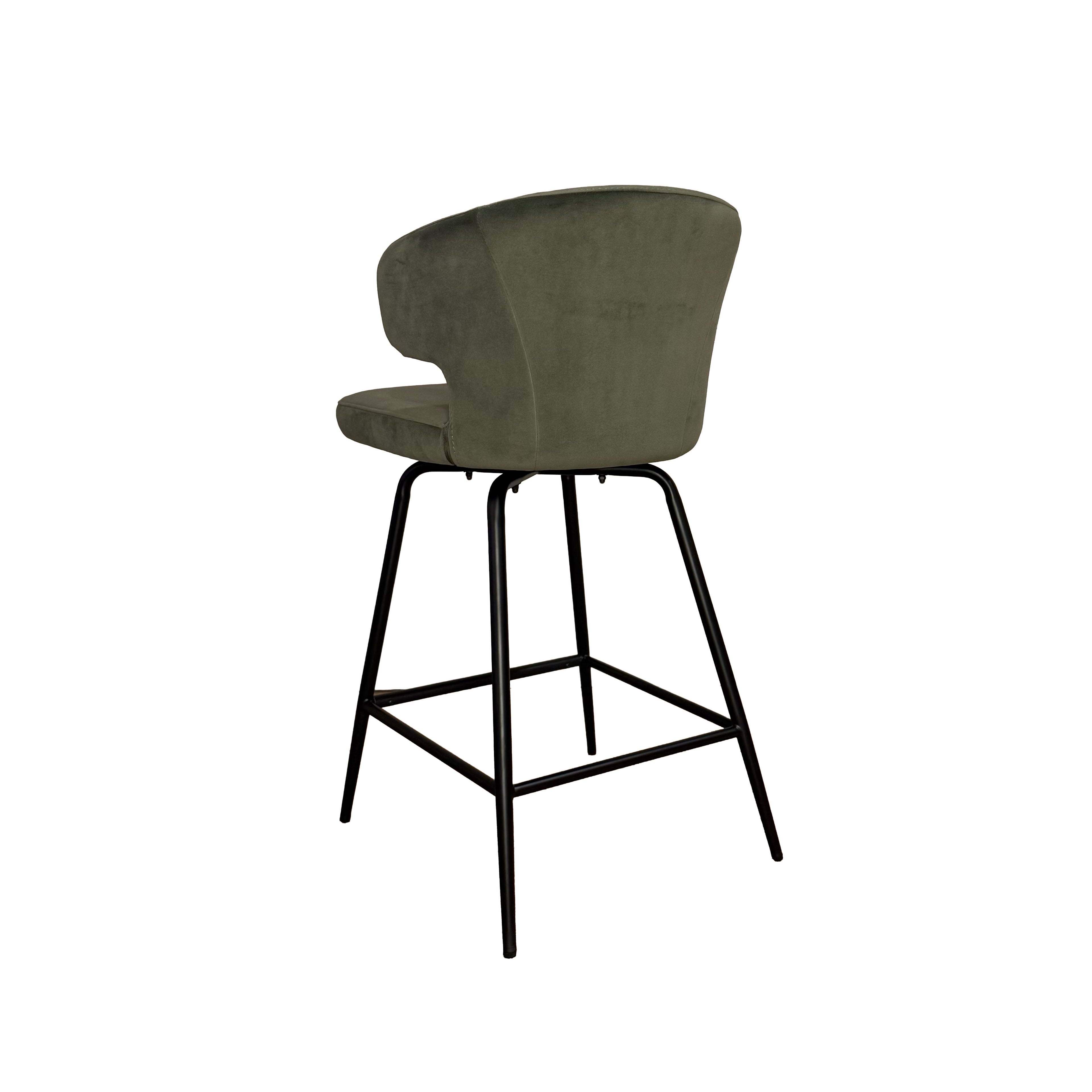 Pearl Bar Stool, Set of 2 - Green Velvet
