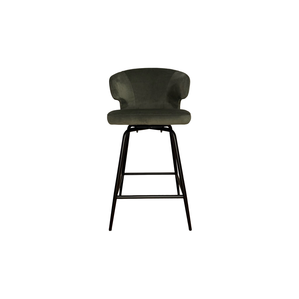 Pearl Bar Stool, Set of 2 - Green Velvet