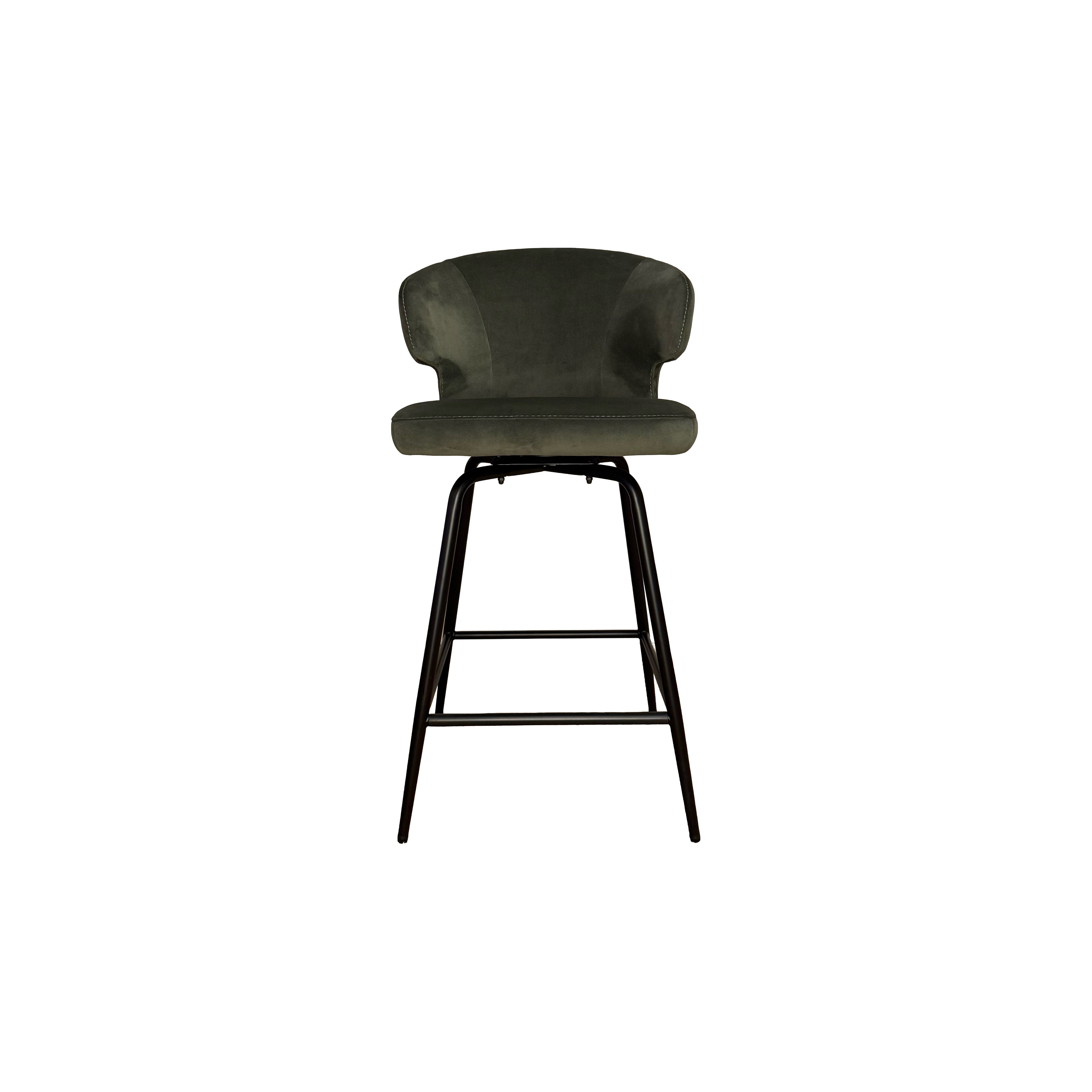 Pearl Bar Stool, Set of 2 - Green Velvet