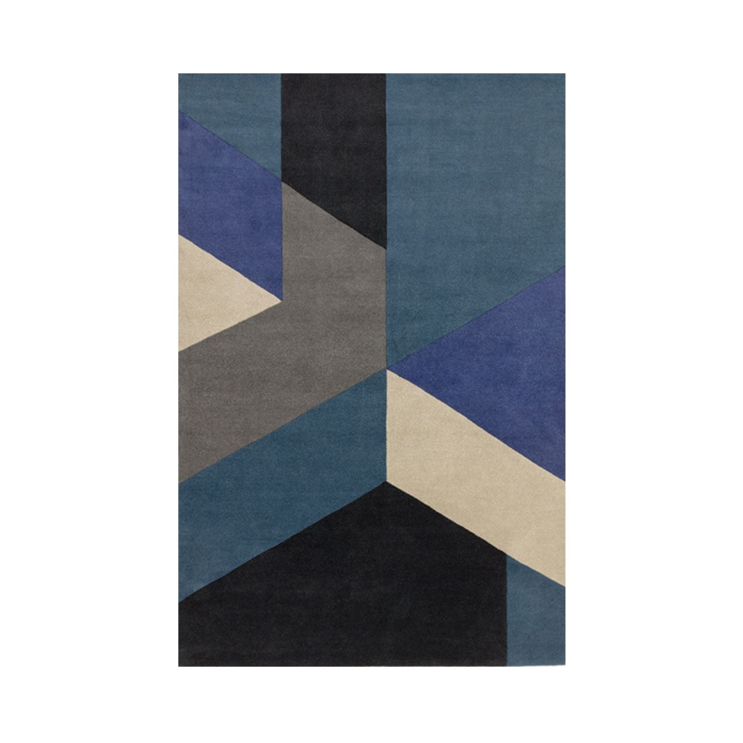 Reef Floor Rug - Big Geo Blue