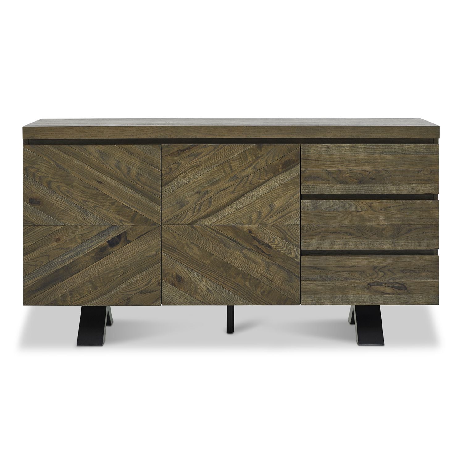 Phoenix Fumed Oak Sideboard - Wide