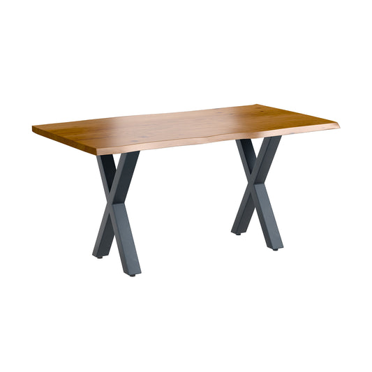 Hoxton Dining Table - With Russet Top & X Shaped Legs - 1.6m