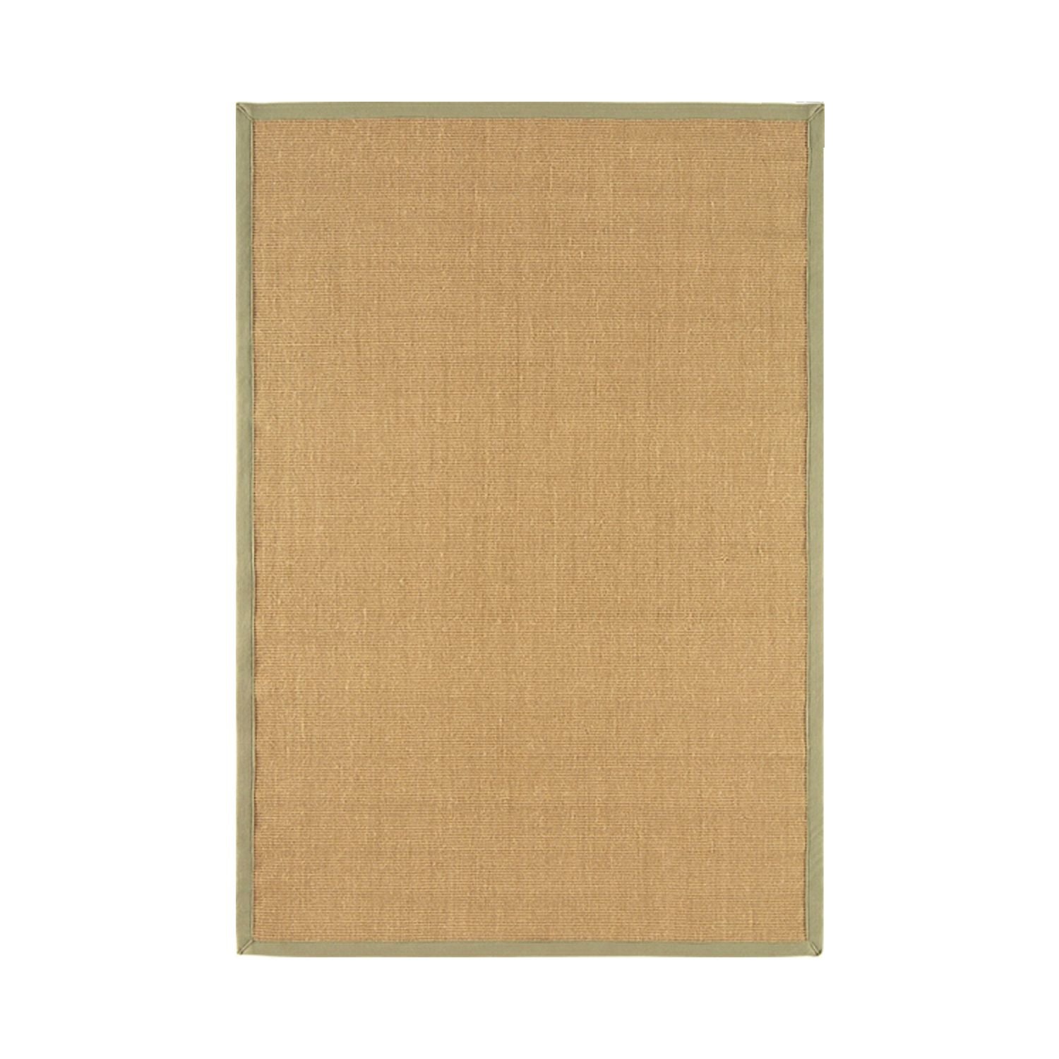 Sisal Floor Rug - Linen/Sage Border