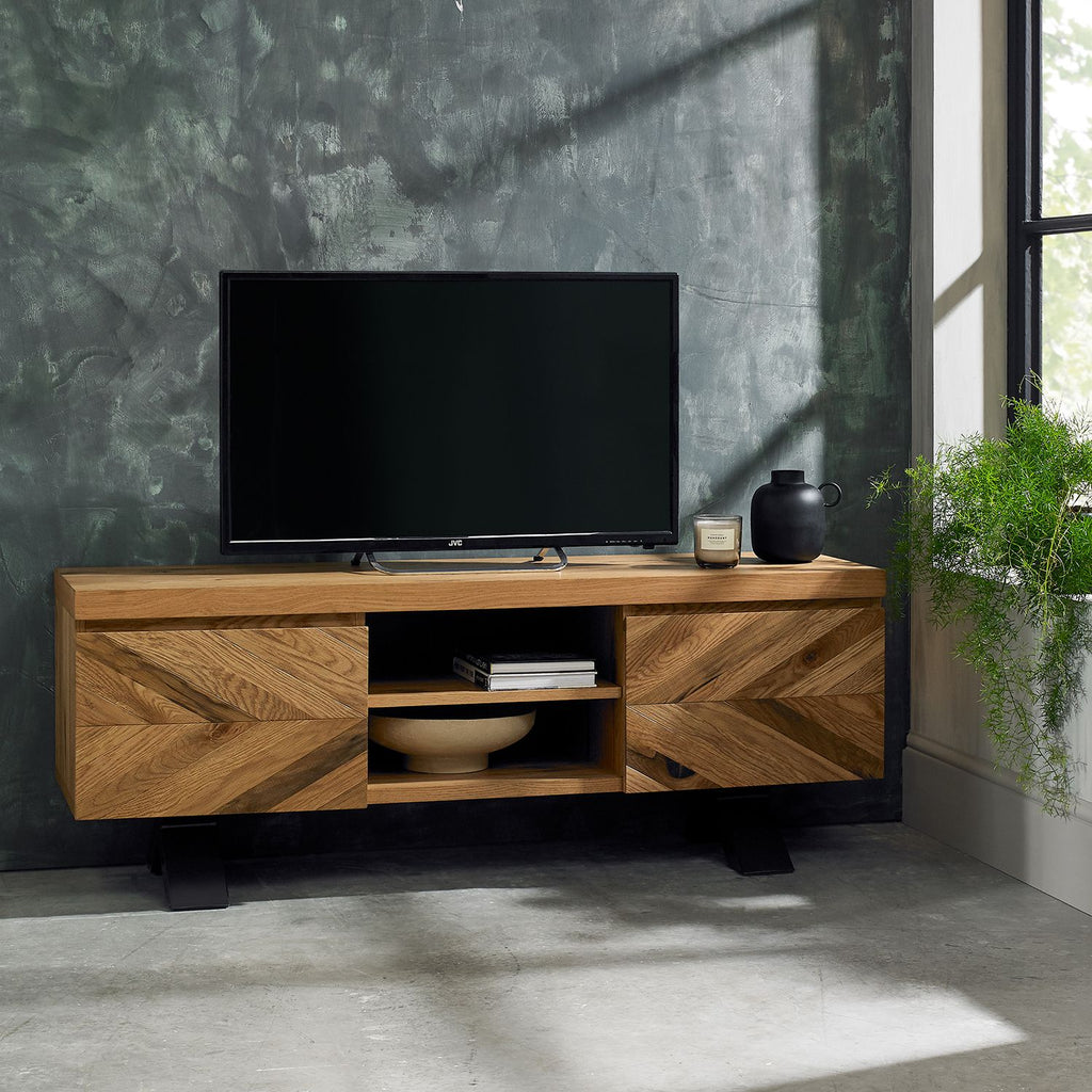 Phoenix Rustic Oak Entertainment Unit
