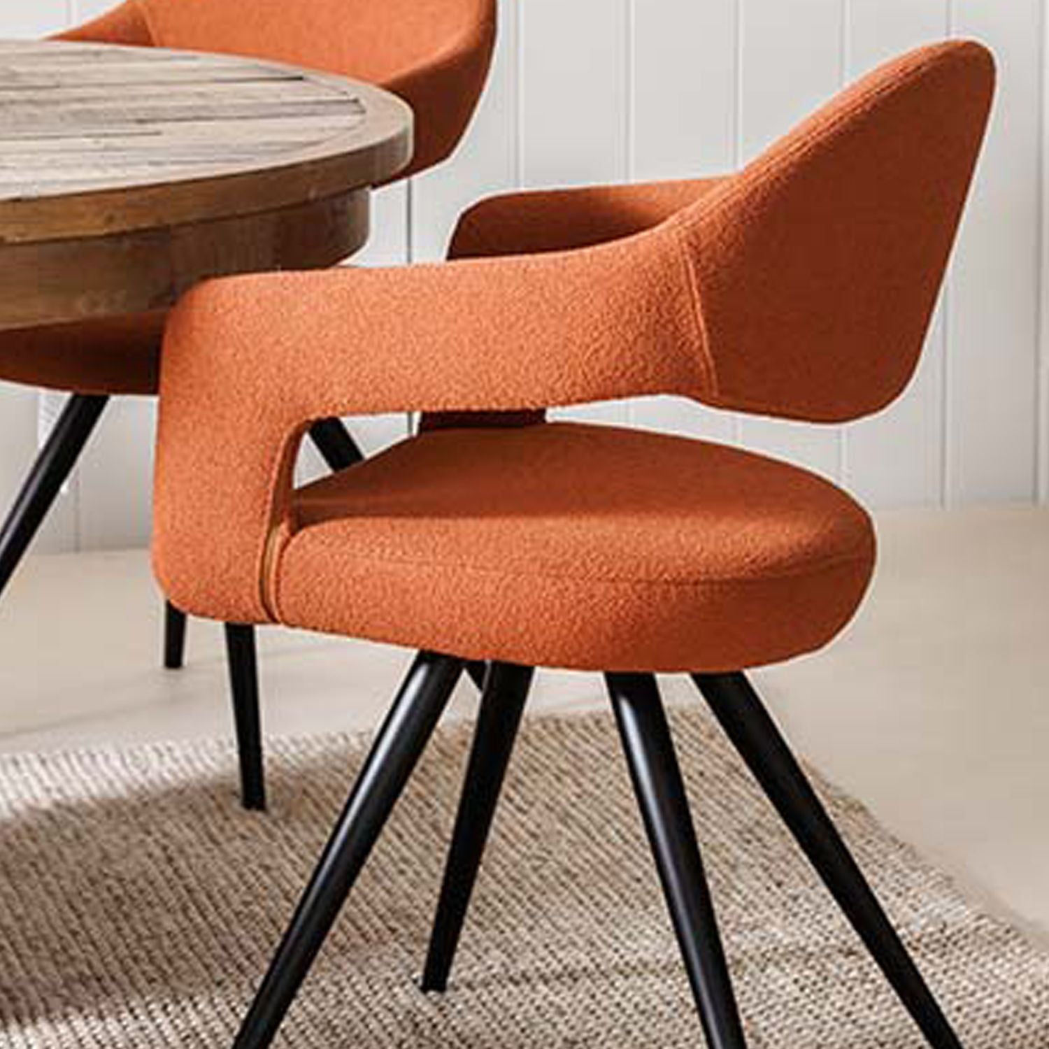 Dining Chair, Set Of 2 - Orange
