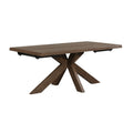 Elsworthy Dark Oak Dining Table - 180cm Wooden Star Legs