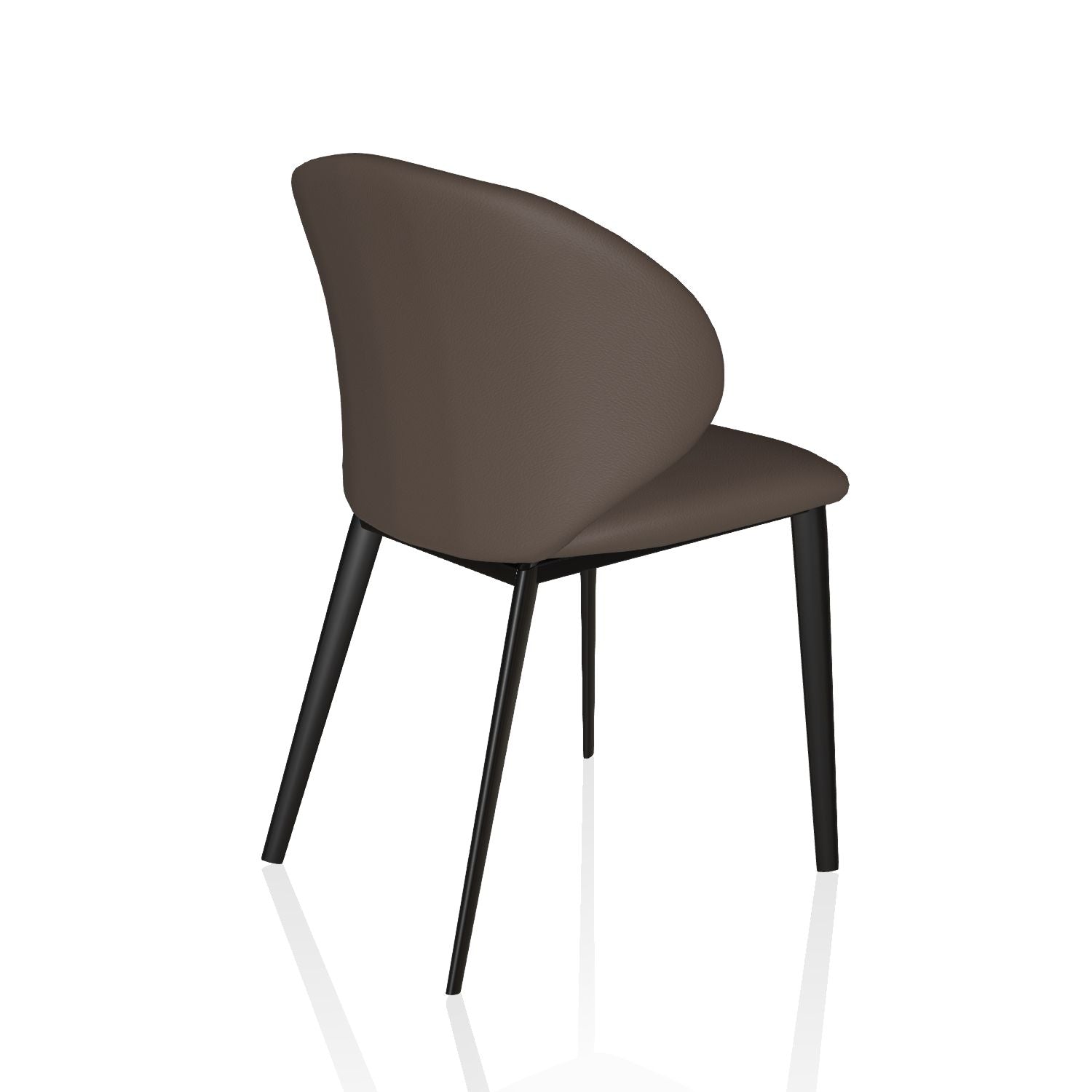 Drop Chair By Bontempi Casa - Nappa Leather Mud