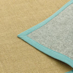 Linen/Aqua Border