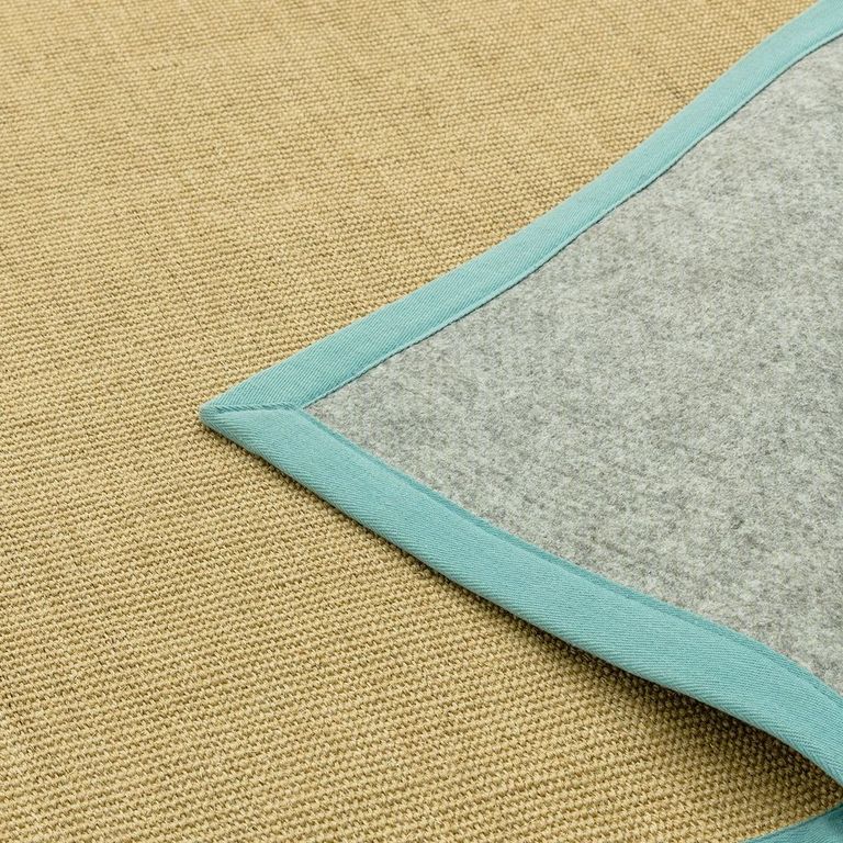 Linen/Aqua Border