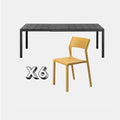 Dining Set - Rio 140 Extending Table & Trill Armless Chairs