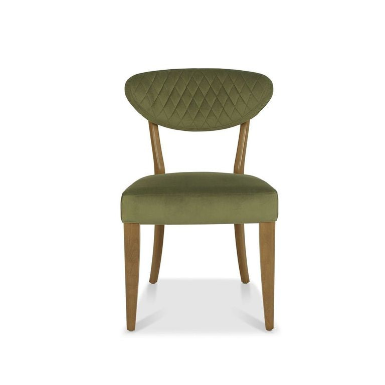 Rustic Oak Dining Chair - Cedar Velvet