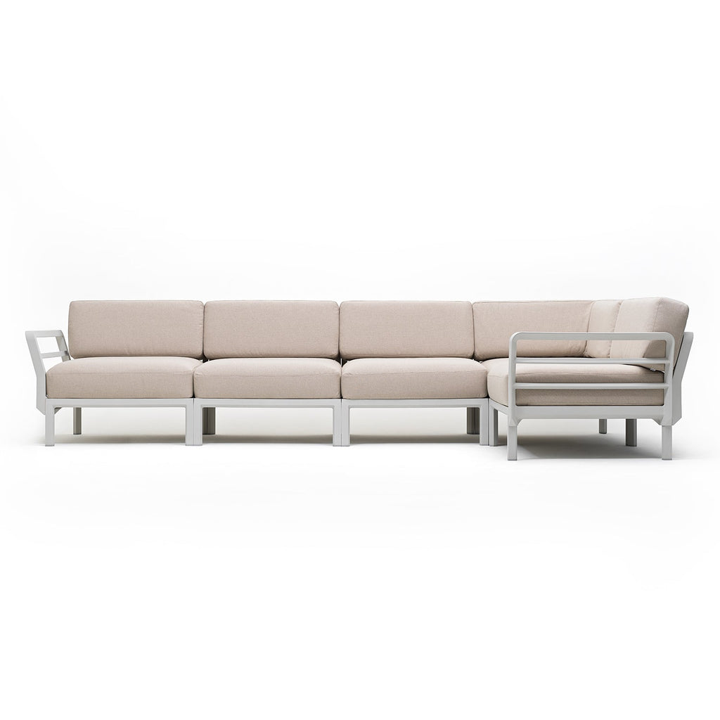 Maximo 5 In White With Perla Sunbrella Cushions