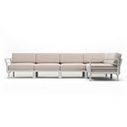 Maximo 5 In White With Perla Sunbrella Cushions