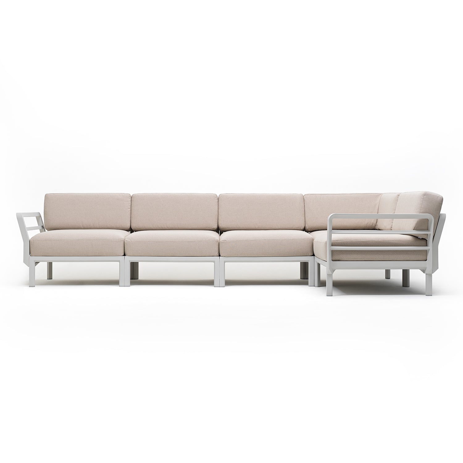 Maximo 5 In White With Perla Sunbrella Cushions